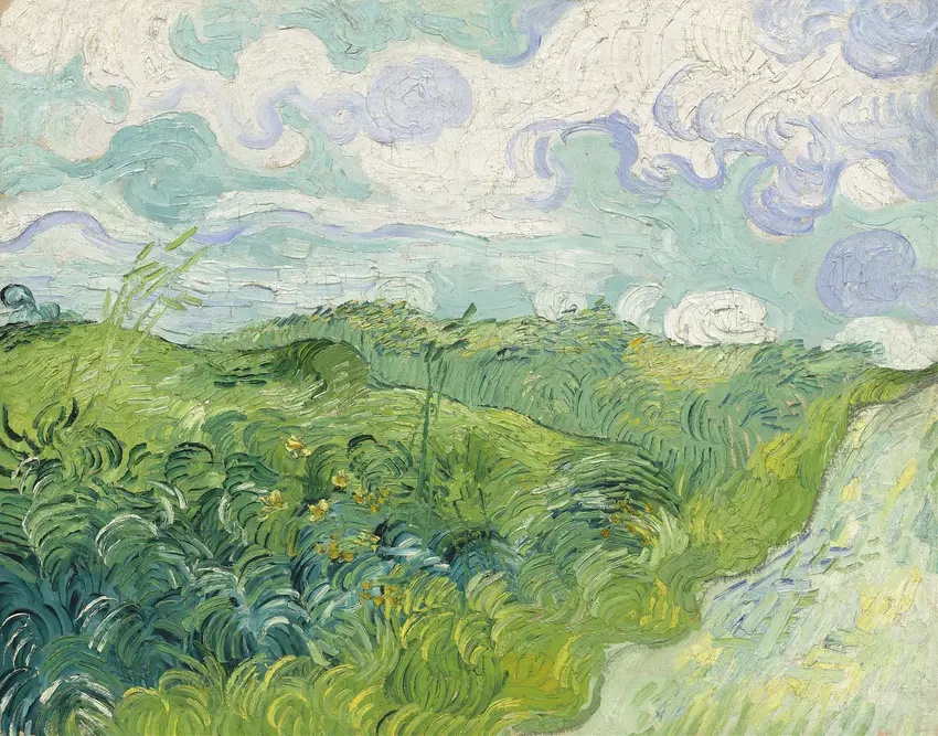 Green Wheat Fields, Auvers (1890) by Vincent van Gogh
